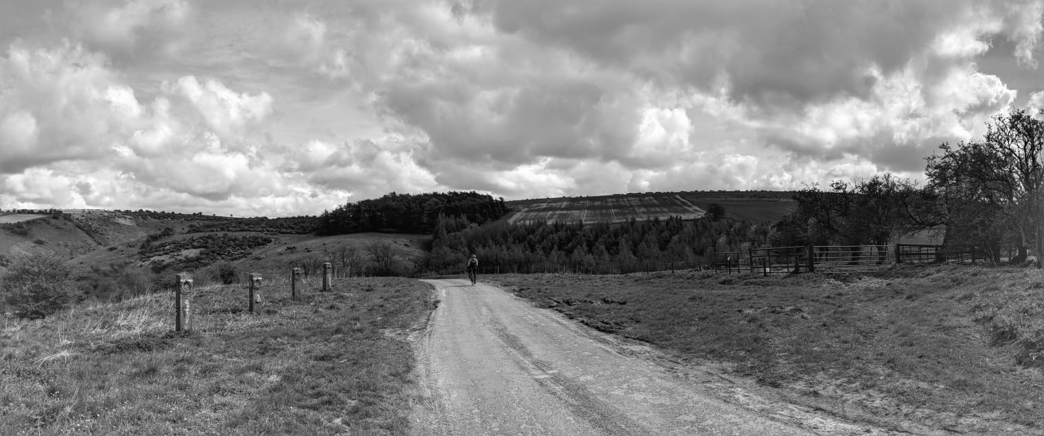 Kieran cyling in Yorkshire